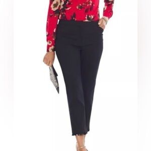 Chico's Slim Ankle Pant in Black with Beaded Hem, Like New, Sz. 2P (12P)